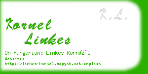 kornel linkes business card